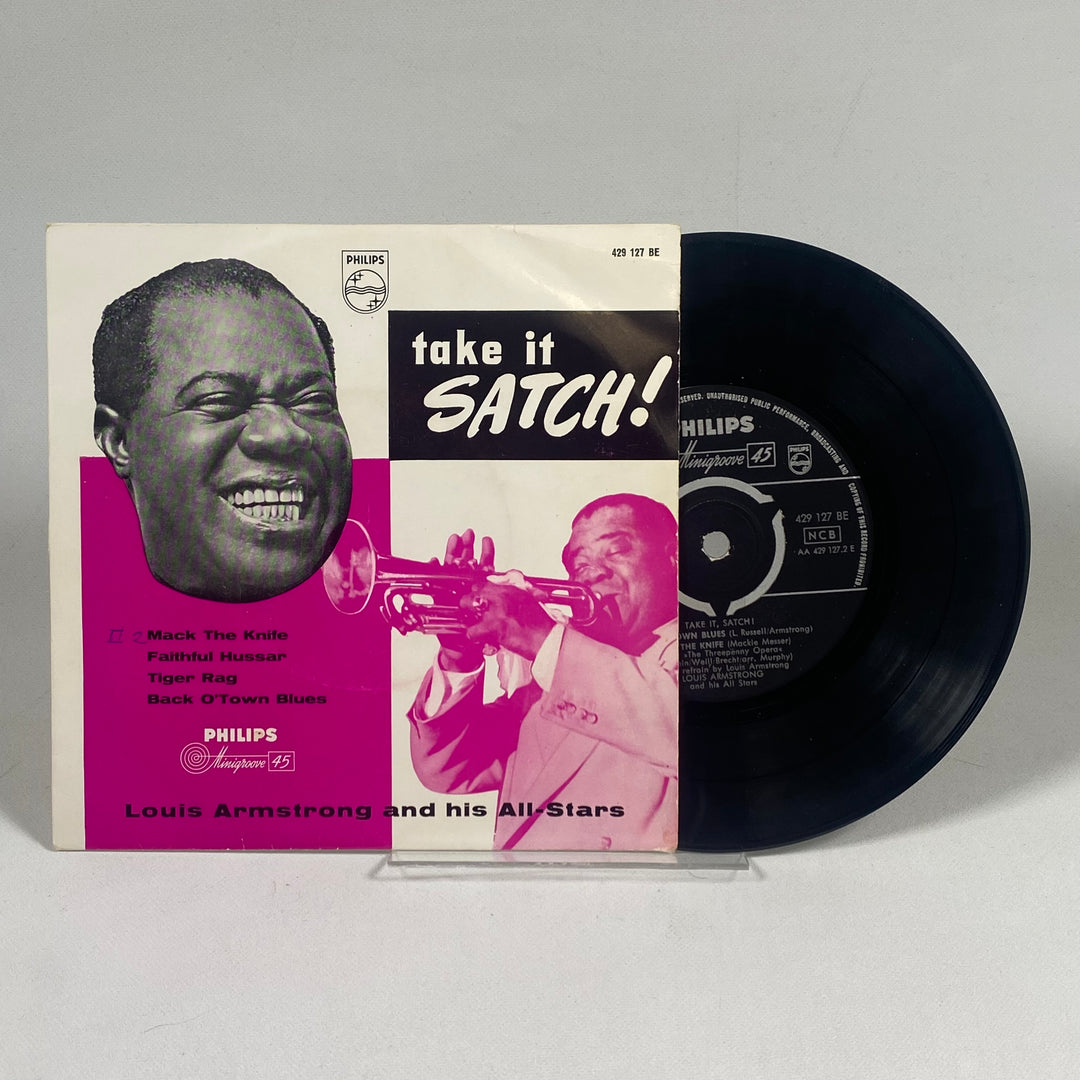 Retro Louis Armstrong Vinylskiva från Philips