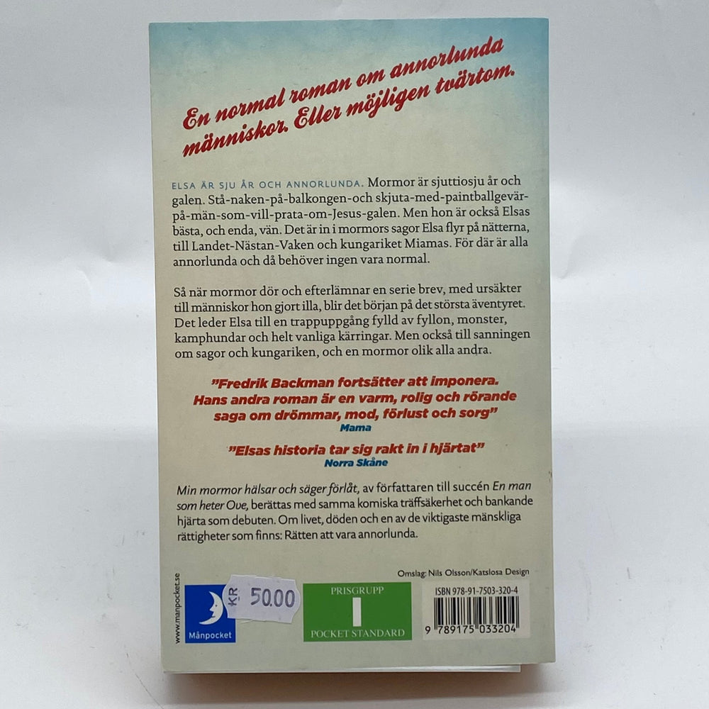 Fredrik Backman roman i pocketformat - Homy Secondhand Online