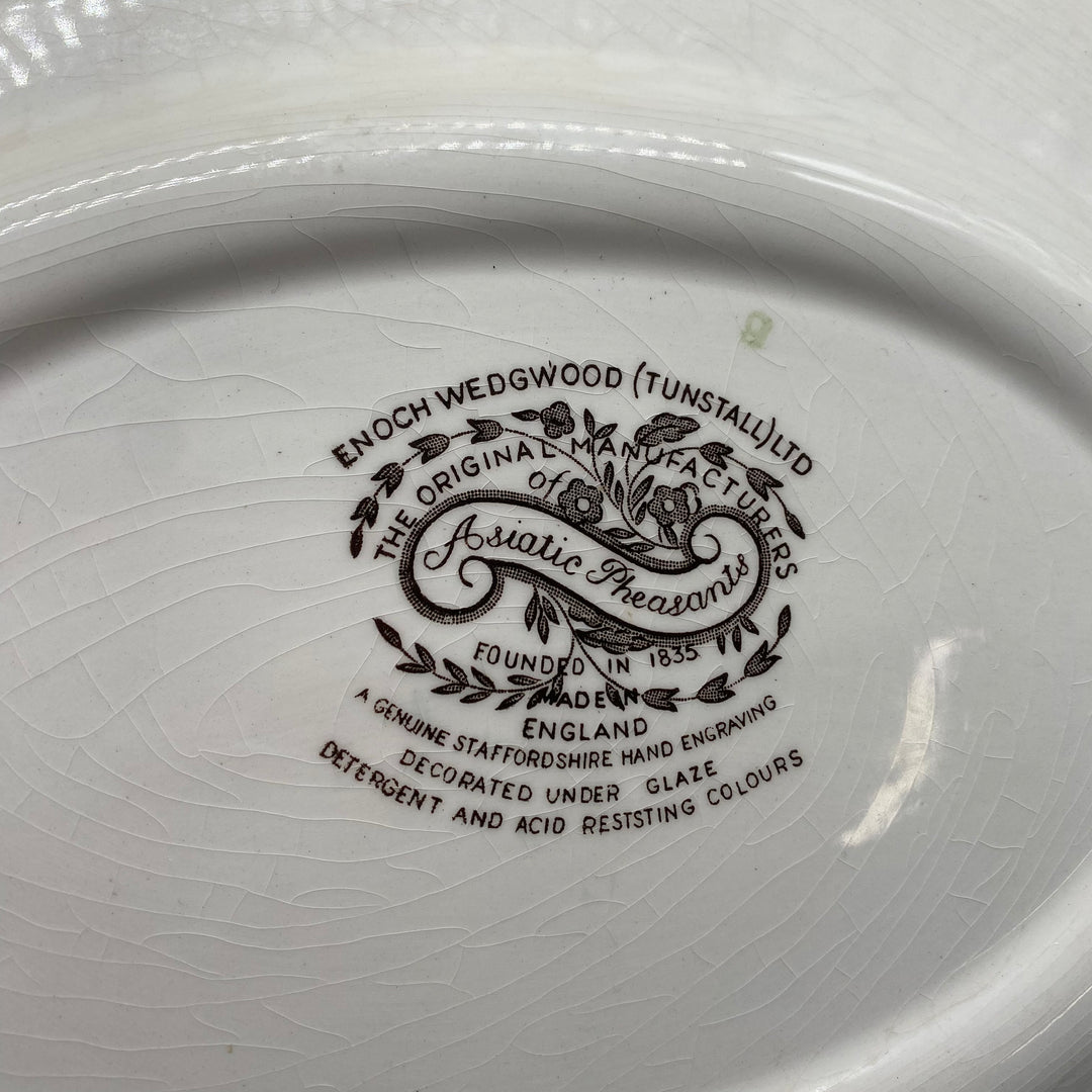 Retro Wedgwood-serveringsfat i elfenbensvitt porslin