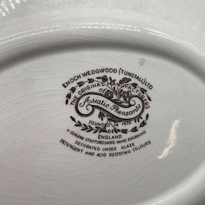 Retro Wedgwood-serveringsfat i elfenbensvitt porslin