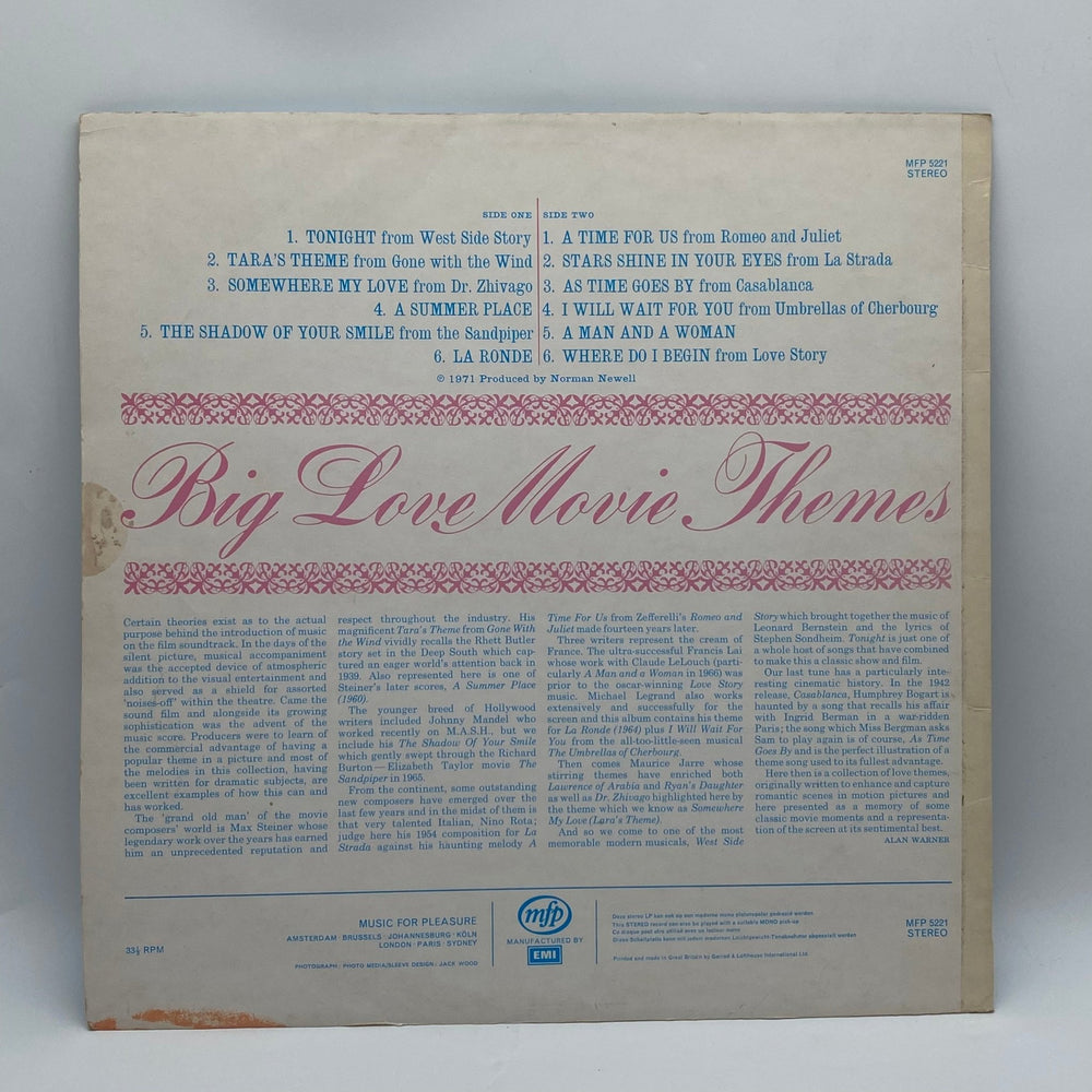 Vinylskiva med filmmusik Geoff Love - Homy Secondhand Online