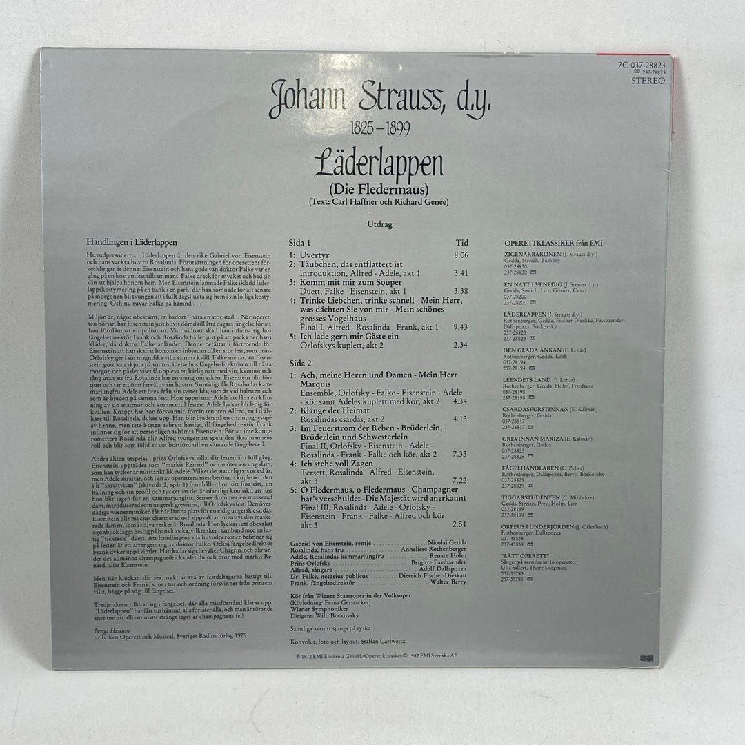 Retro vinyllskiva EMI Läderlappen operett