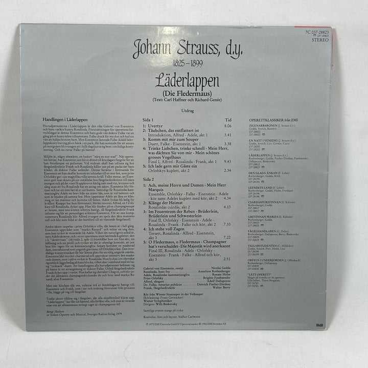 Retro vinyllskiva EMI Läderlappen operett