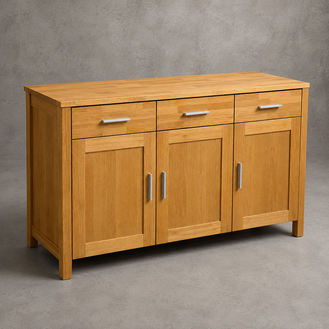 Klassisk sideboard i ljus ek med förvaring