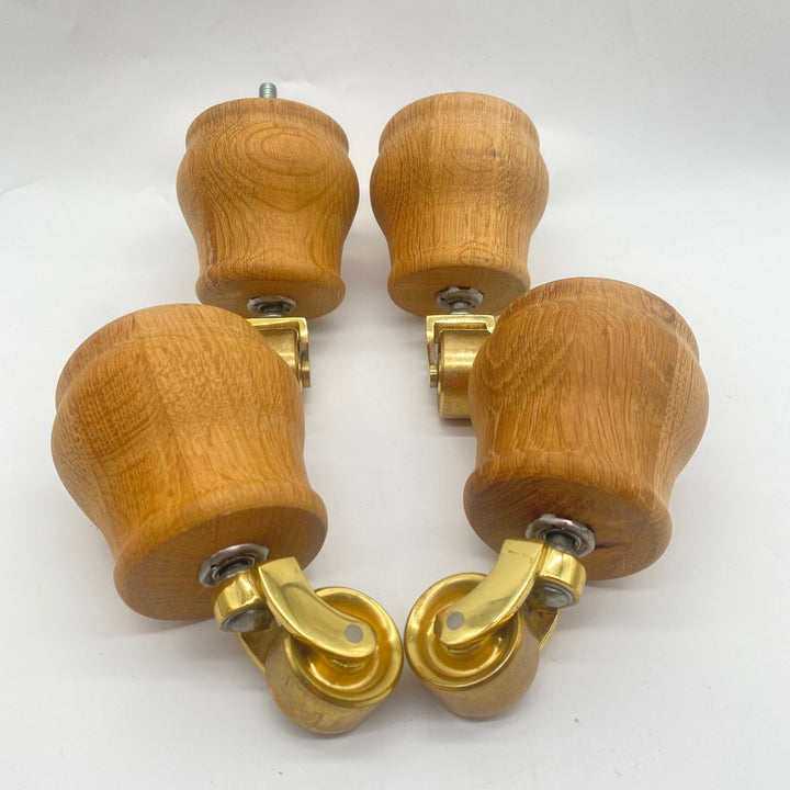 Trämöbler Hjul i Guldton Ø50 mm - Homy Secondhand Online