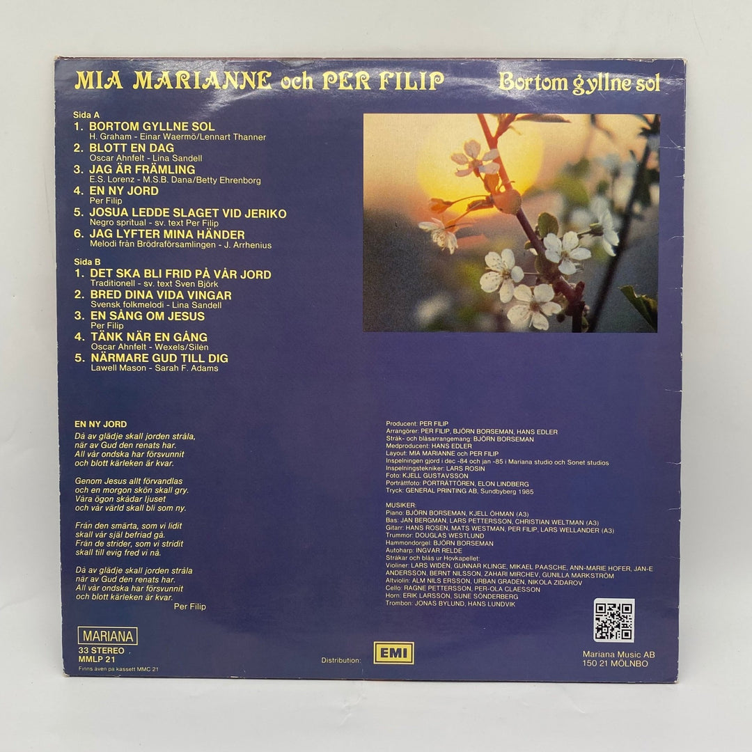 Vinylskiva Mia Marianne och Per Filip - Bortom gyllne sol - Homy Secondhand Online