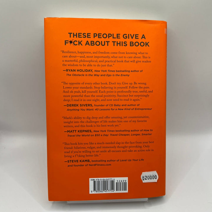 Konsten att strunta i allt av Mark Manson - Homy Secondhand Online