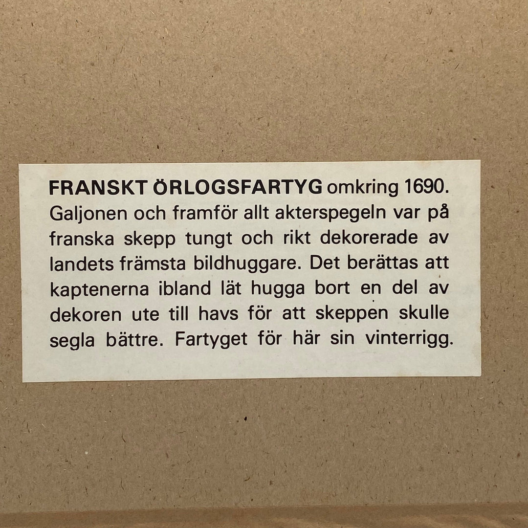Inramad tavla med segelfartyg, guldram - Homy Secondhand Online