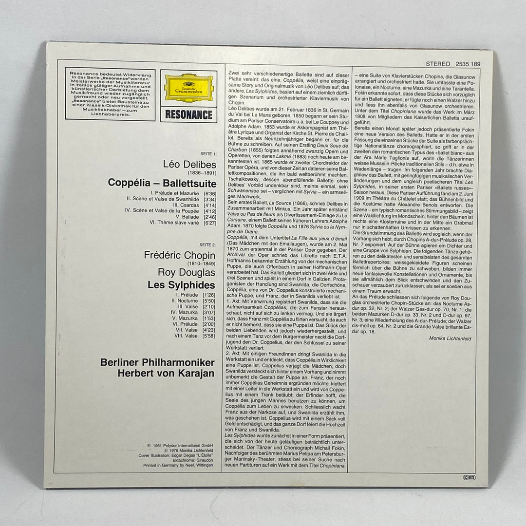 Vintage vinylalbum med Berliner Philharmoniker