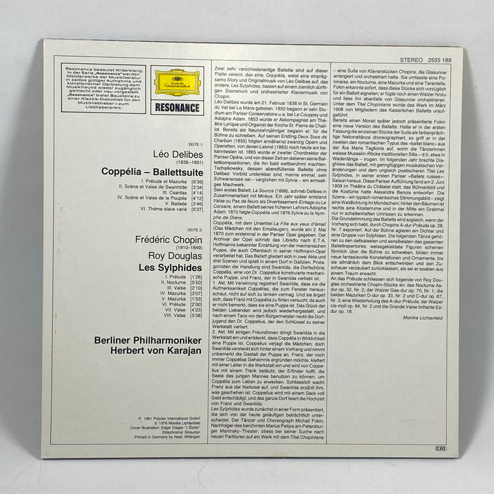 Vintage vinylalbum med Berliner Philharmoniker