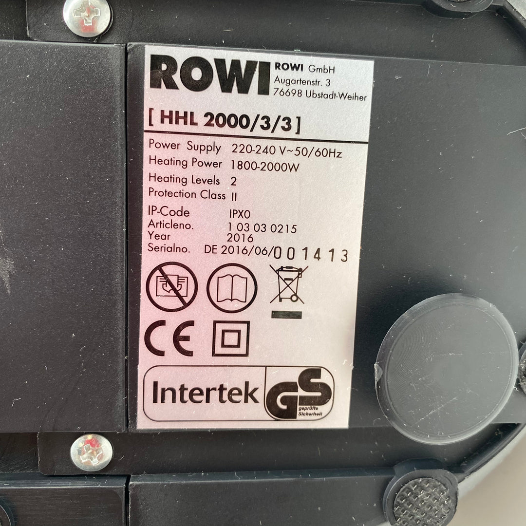 ROWI HHL 2000/3/3 Fläktvärmare 1800–2000 W