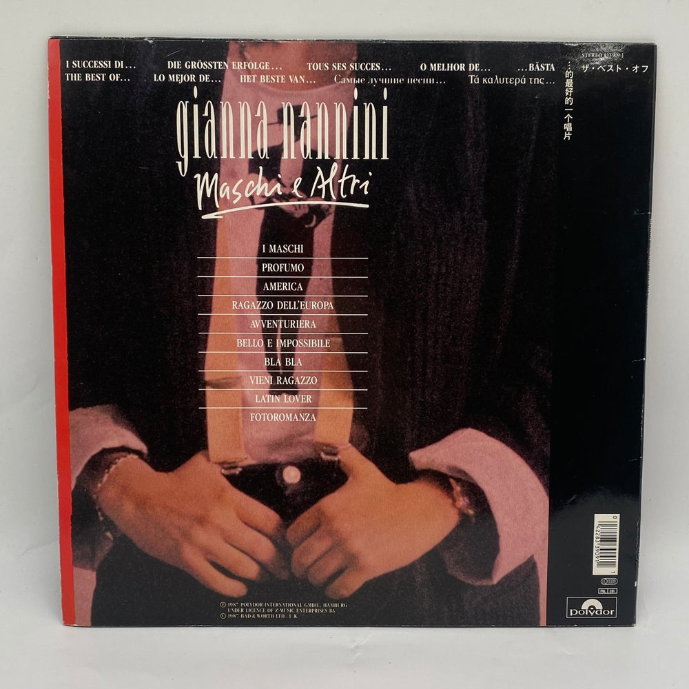 Gianna Nannini "Maschi e Altri" Vinylskiva 1987 - Homy Secondhand Online