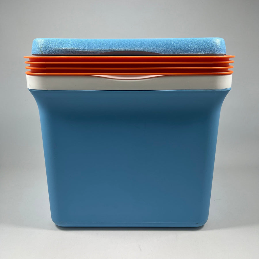 Trendig Retro Kylväska i Blått med Detaljer - Homy Secondhand Online