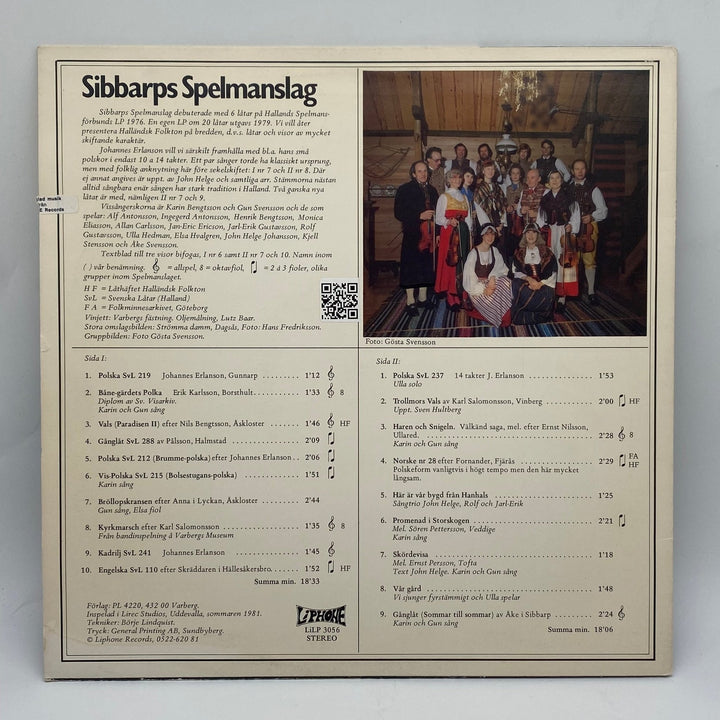 Halländsk Folkmusik Vinyl - Sibbarps Spelmanslag - Homy Secondhand Online
