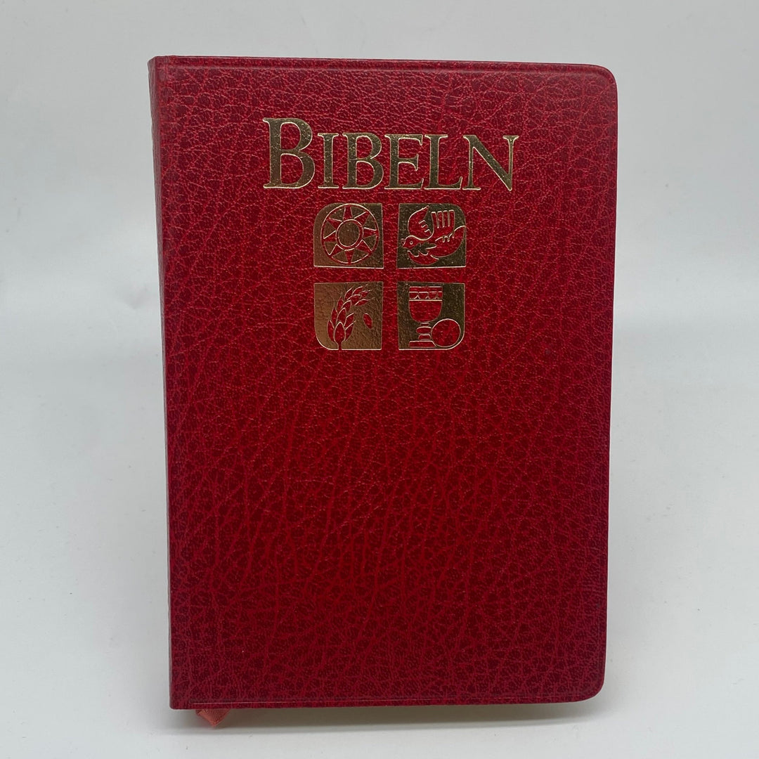 Röd Bibeln med Guldgravyr - Andlig Litteratur - Homy Secondhand Online