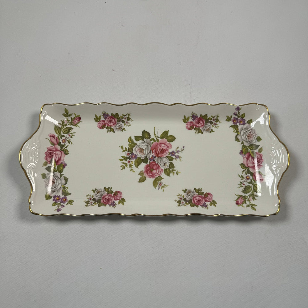 Old Foley Harmony Rose Rektangulärt Porslinsfat - Homy Secondhand Online