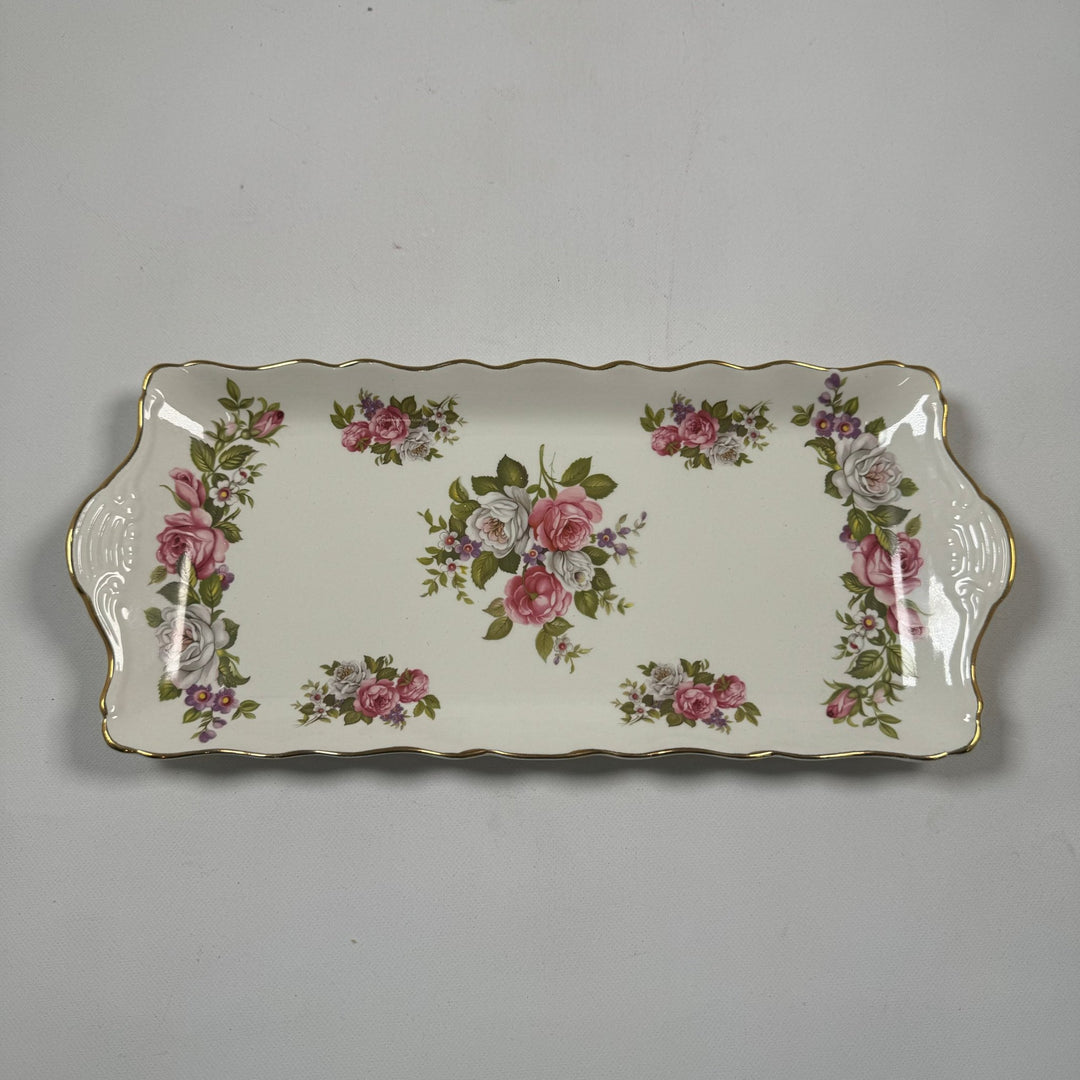 Old Foley Harmony Rose Rektangulärt Porslinsfat - Homy Secondhand Online
