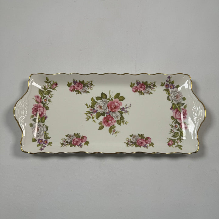 Old Foley Harmony Rose Rektangulärt Porslinsfat - Homy Secondhand Online