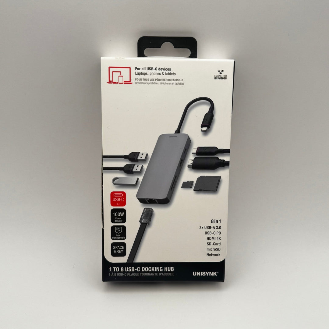 Unisynk 8 - i - 1 USB - C - dockningshub för alla enheter - Homy Secondhand Online