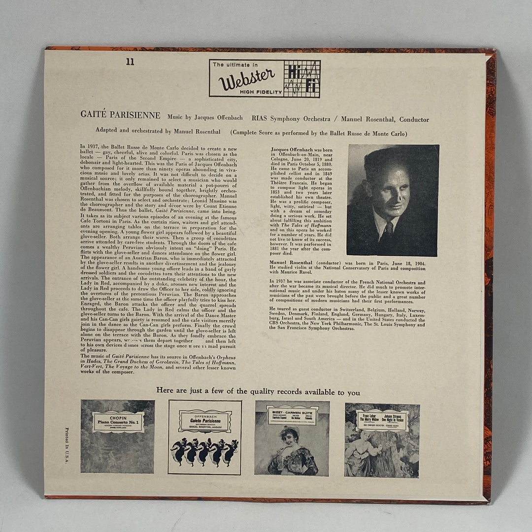 Klassisk Retro Vinyl: Gaîté Parisienne 12"