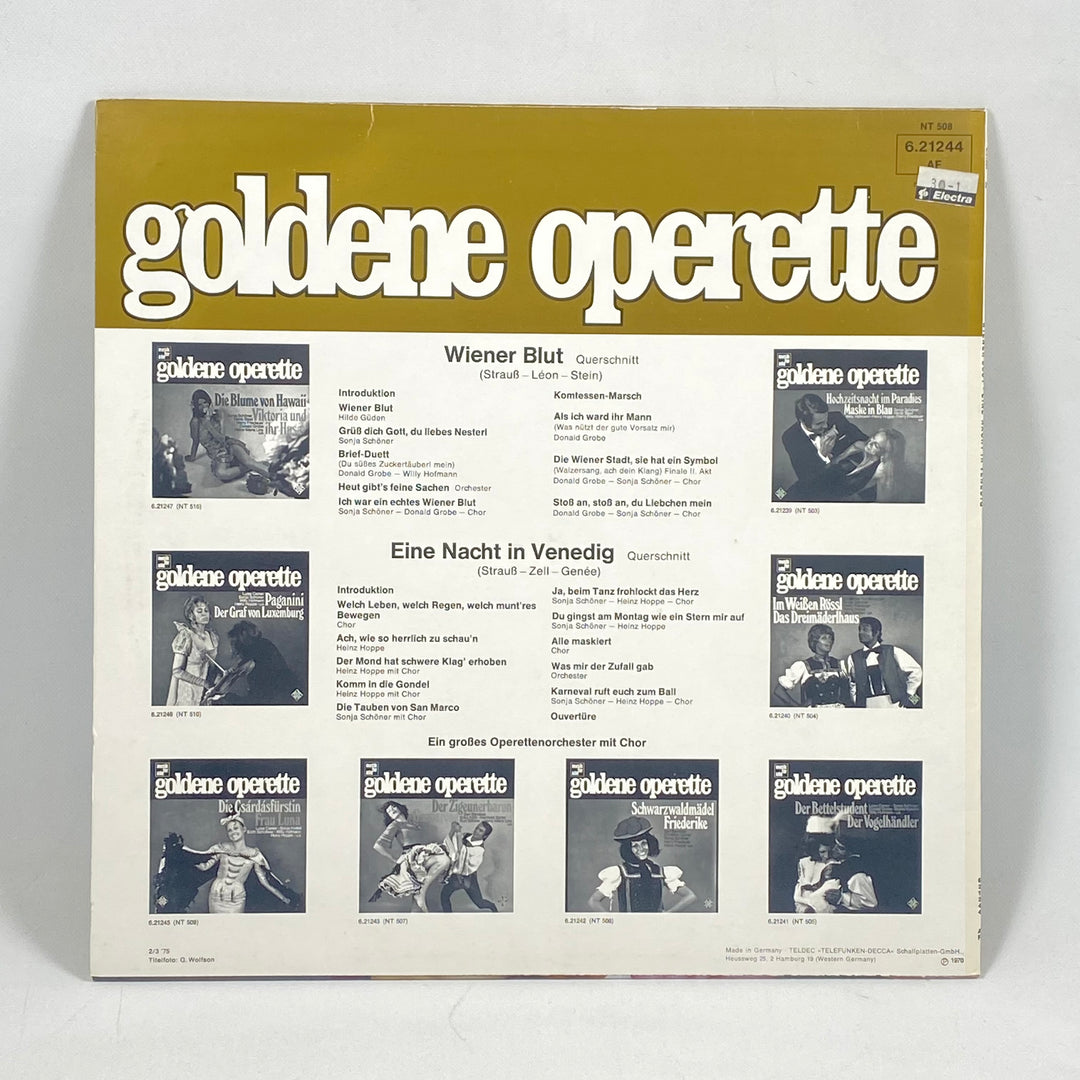 Retro vinylskiva operettklassiker Telefunken 12 tum