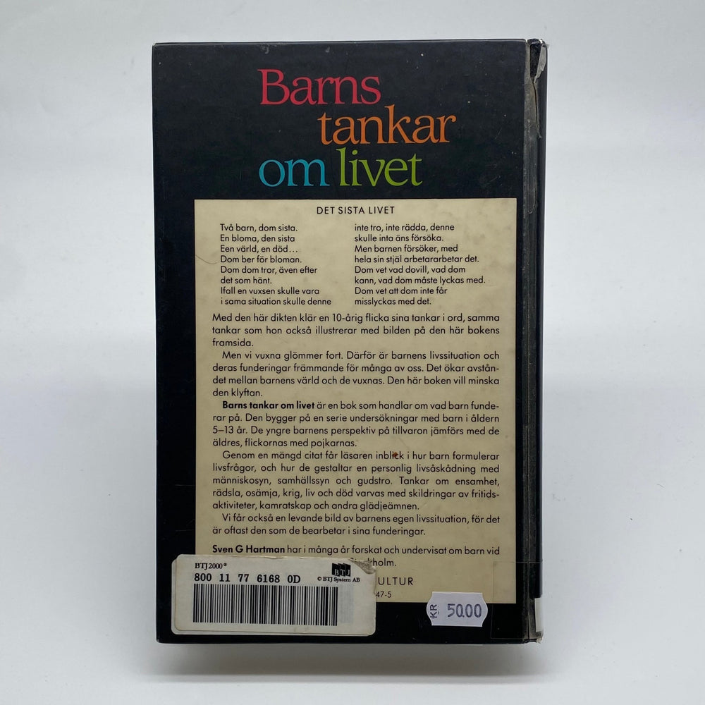 Barns tankar om livet av Sven G Hartman - Homy Secondhand Online