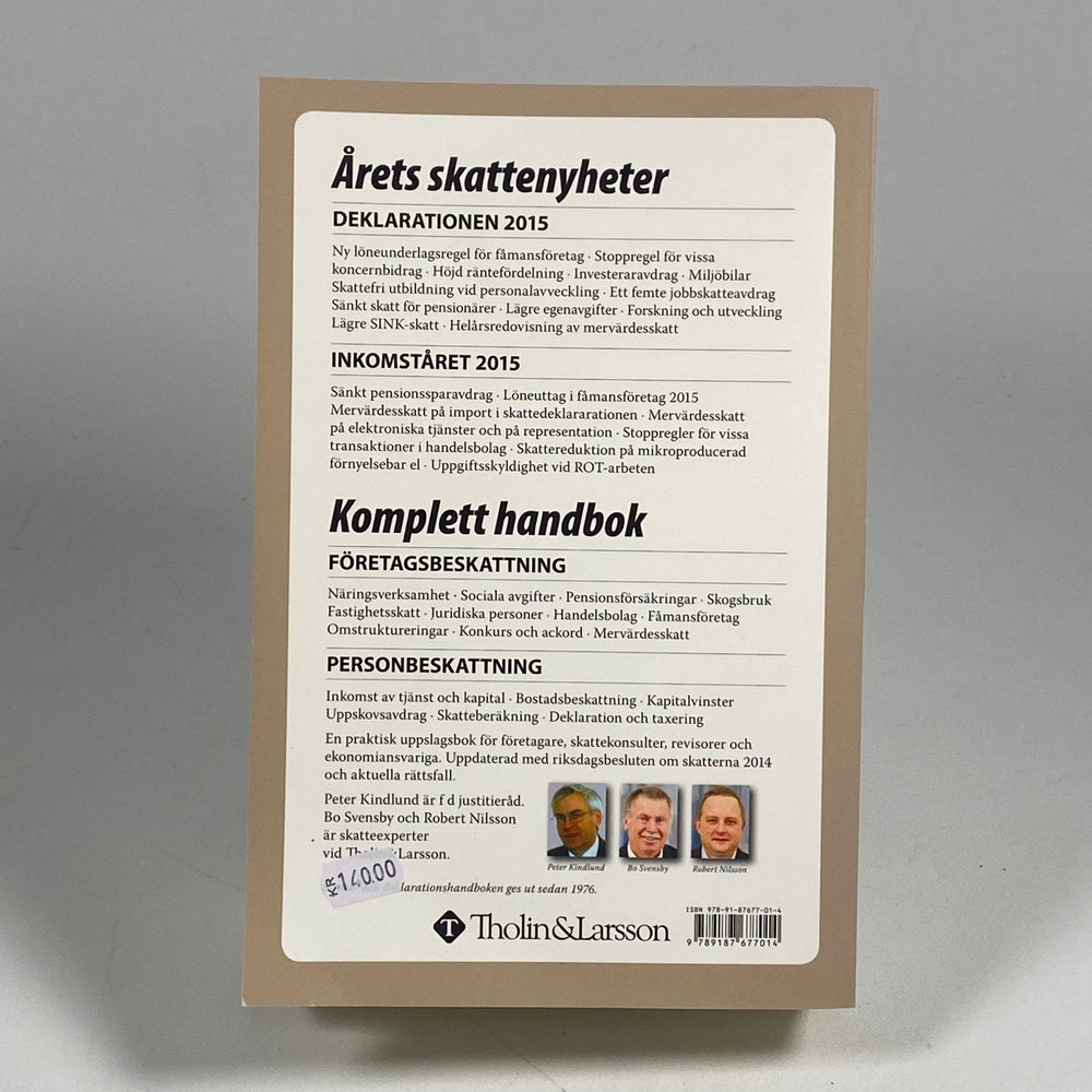 Skatte - och Deklarationshandboken 2015 - Praktisk Guide - Homy Secondhand Online