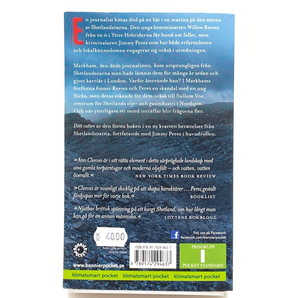 Ann Cleeves kriminalroman Dött Vatten - Homy Secondhand Online