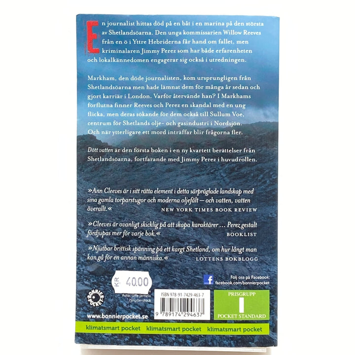Ann Cleeves kriminalroman Dött Vatten - Homy Secondhand Online