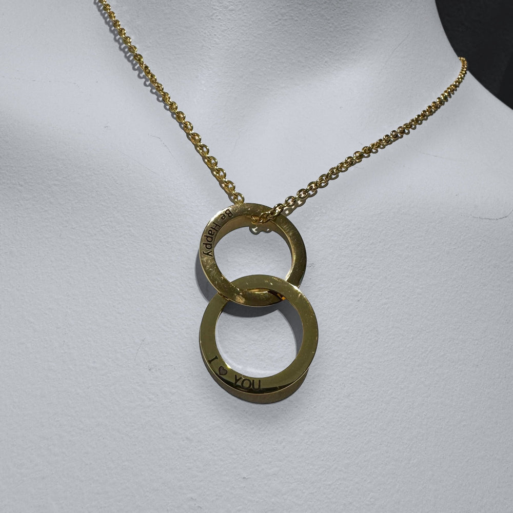 Halsband med sammanlänkade ringar och text - Homy Secondhand Online