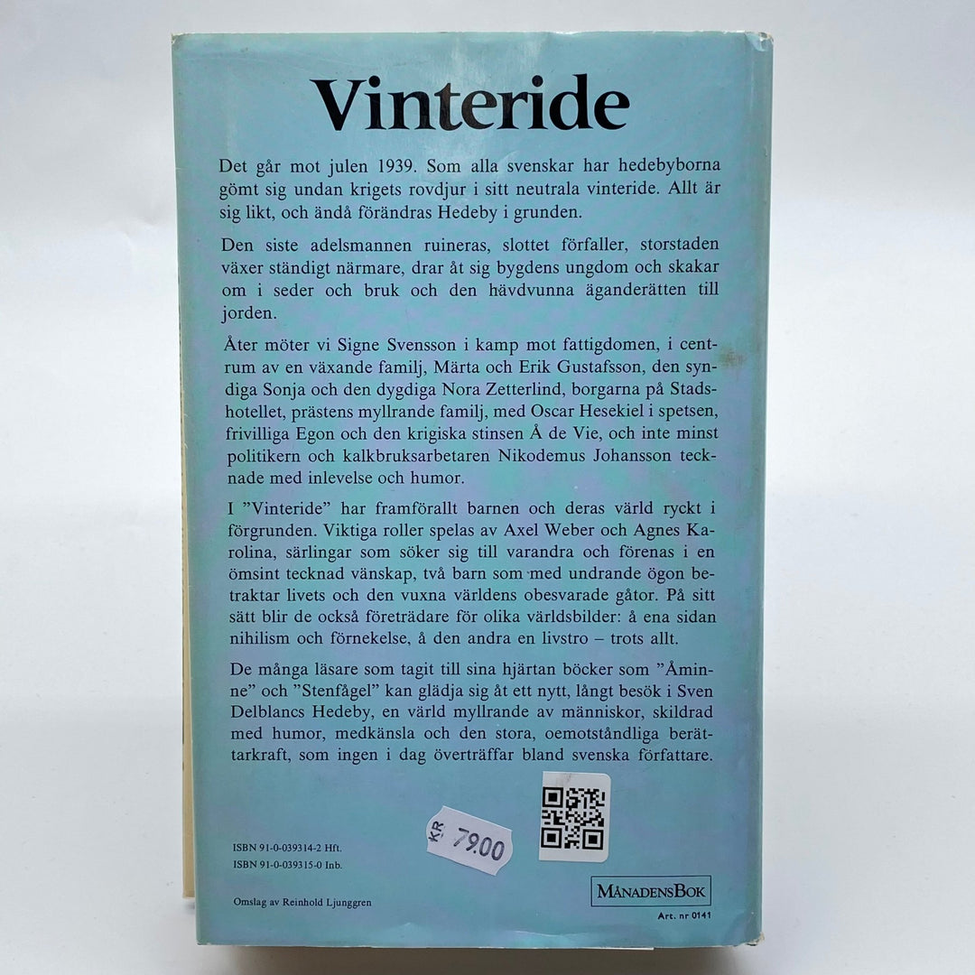 Sven Delblanc Vinteride roman Bonniers - Homy Secondhand Online