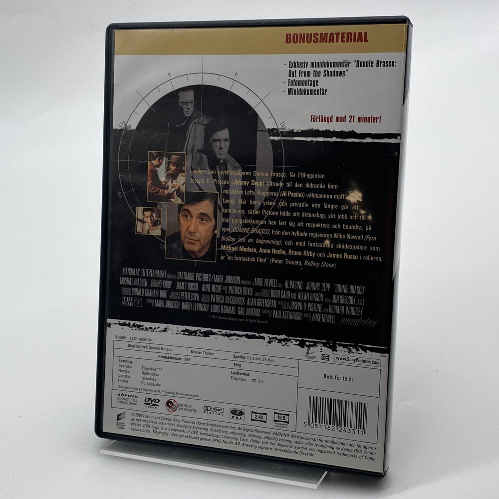 Donnie Brasco DVD klassisk maffiafilm Al Pacino - Homy Secondhand Online