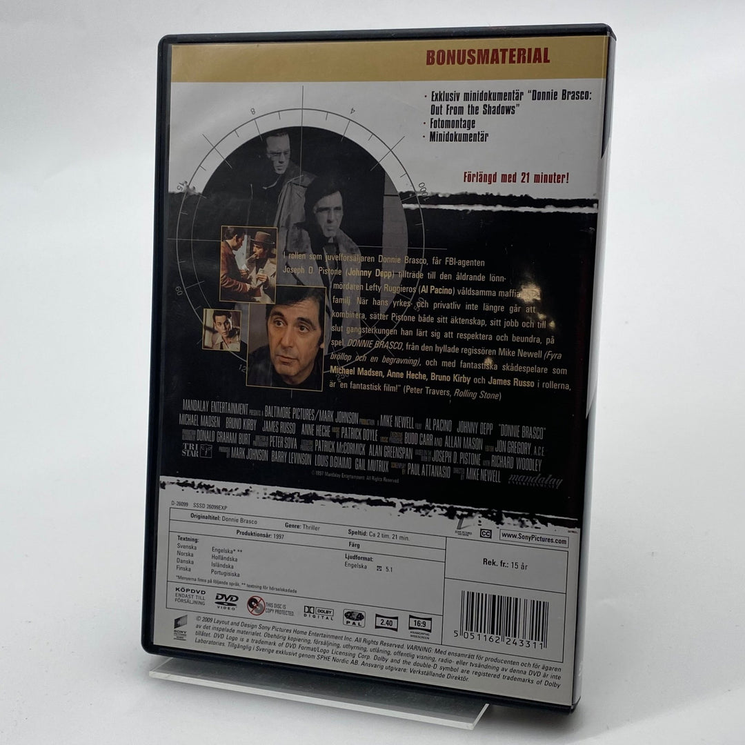 Donnie Brasco DVD klassisk maffiafilm Al Pacino - Homy Secondhand Online