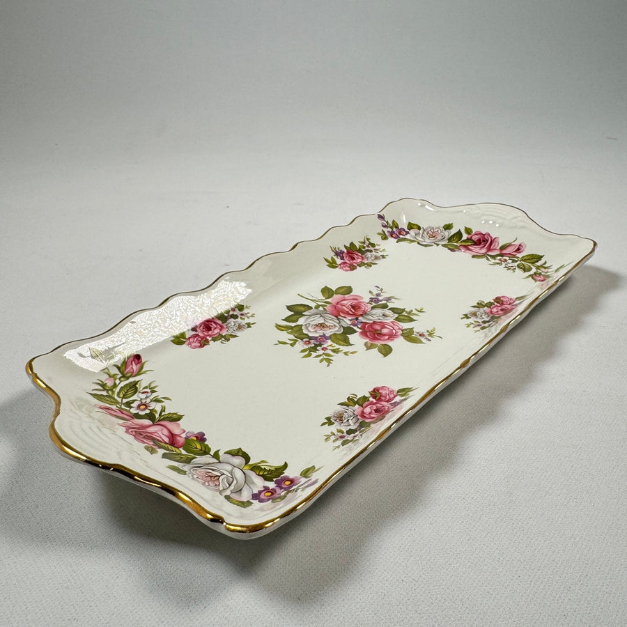 Old Foley Harmony Rose Rektangulärt Porslinsfat - Homy Secondhand Online
