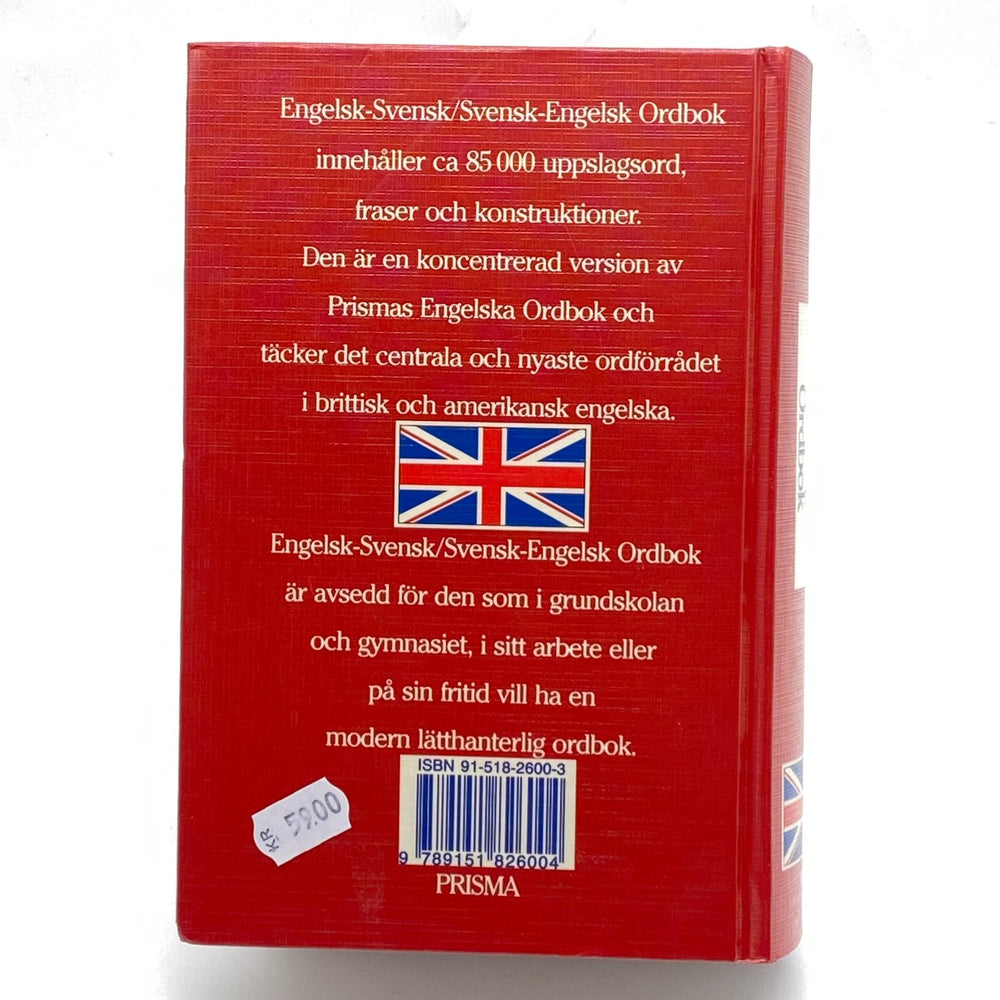 Engelsk - Svensk ordbok Prisma röd omslag - Homy Secondhand Online