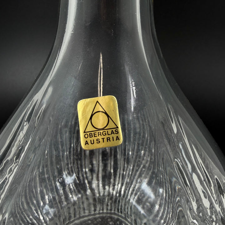 Elegant retro karaff i kristall från Oberglas