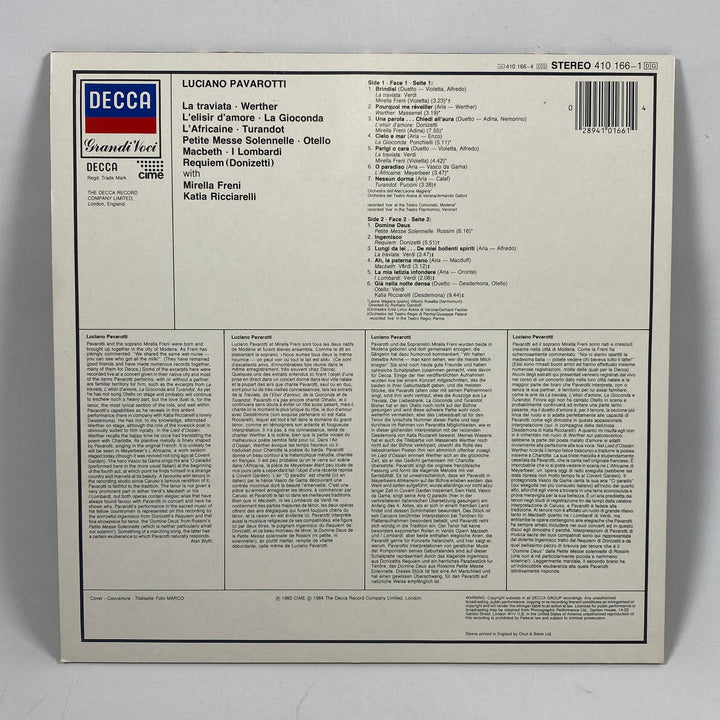 Luciano Pavarotti Klassisk Vinyl Retro Edition