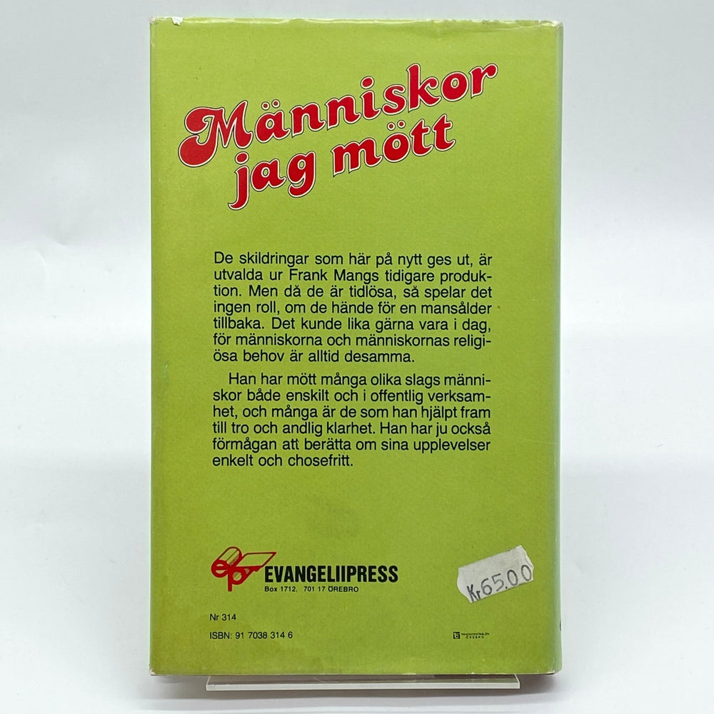 Frank Mangs Människor jag mött vintagebok - Homy Secondhand Online