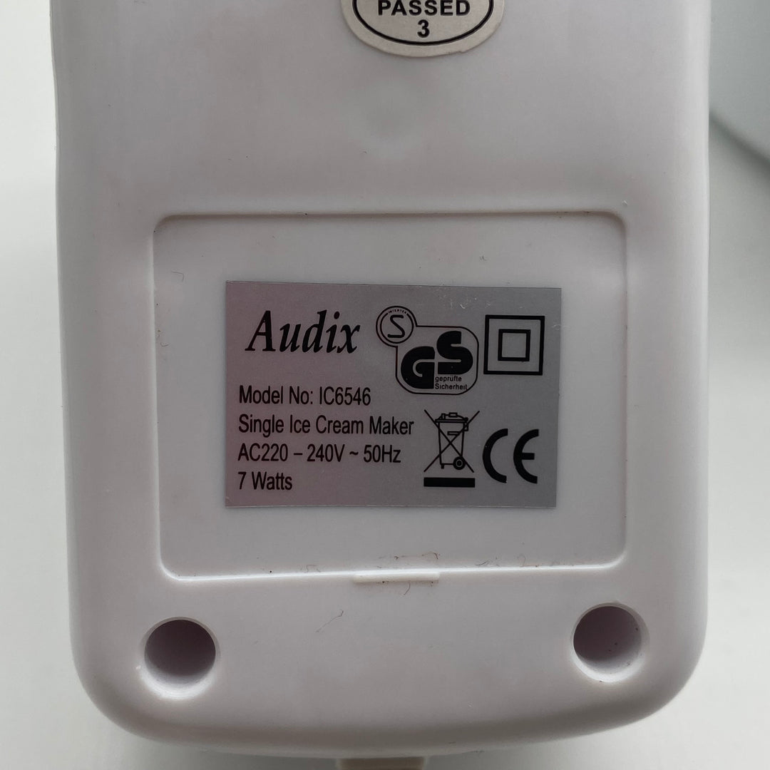 Audix glassmaskin kompakt vit och blå