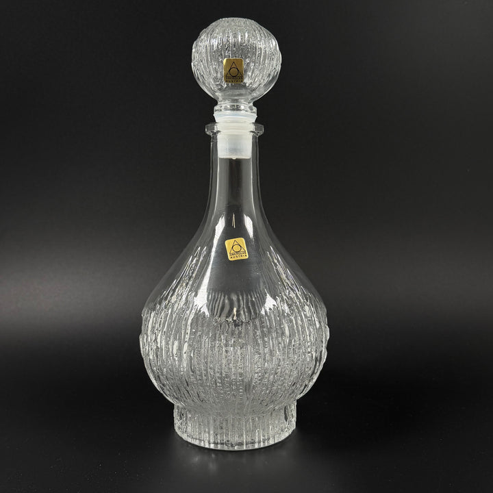 Elegant retro karaff i kristall från Oberglas