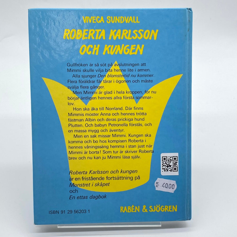 Blå barnbok Roberta Karlsson och kungen - Homy Secondhand Online
