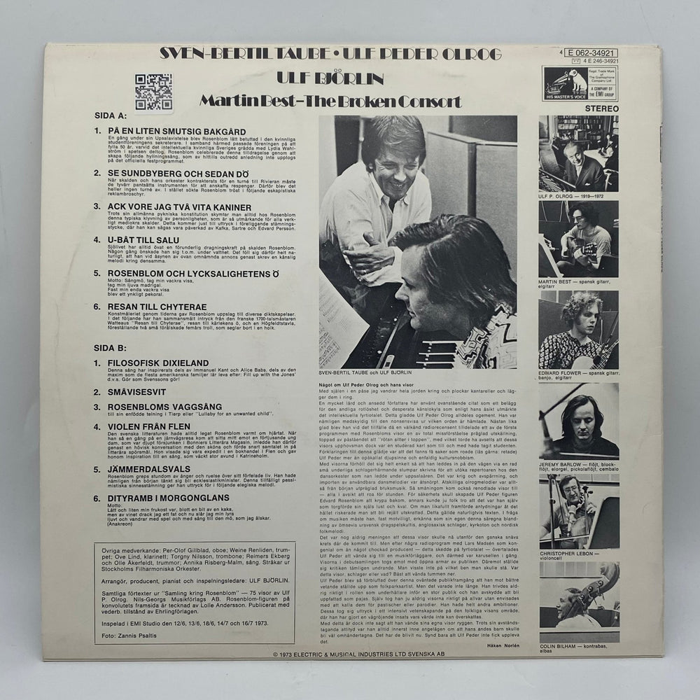 Sven - Bertil Taube – Ulf Peder Olrog Vinylskiva - Homy Secondhand Online
