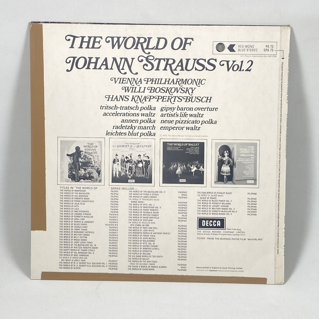 Johann Strauss Vol.2 Vinyl Retro Klassisk