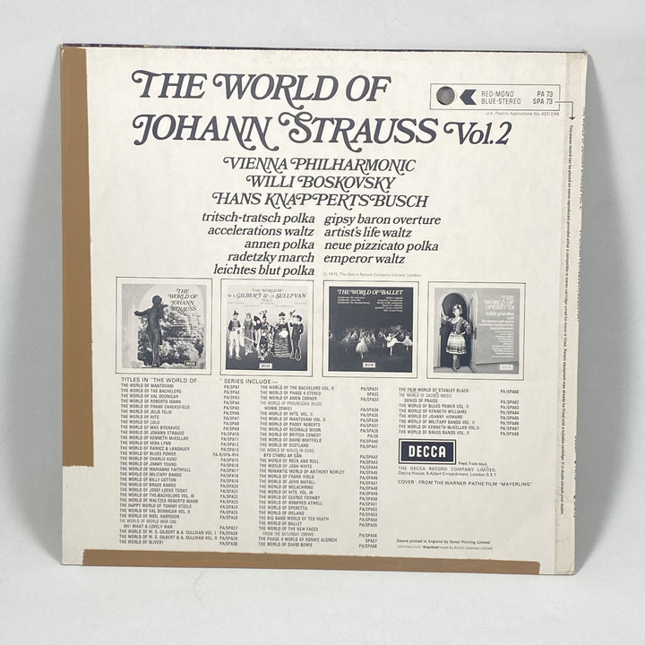 Johann Strauss Vol.2 Vinyl Retro Klassisk