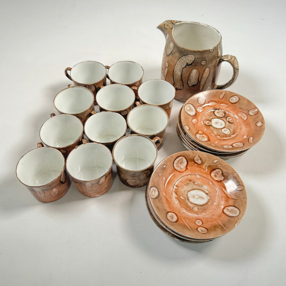 Sats med Kaffeservis i Porslin med Rustik Design - Homy Secondhand Online