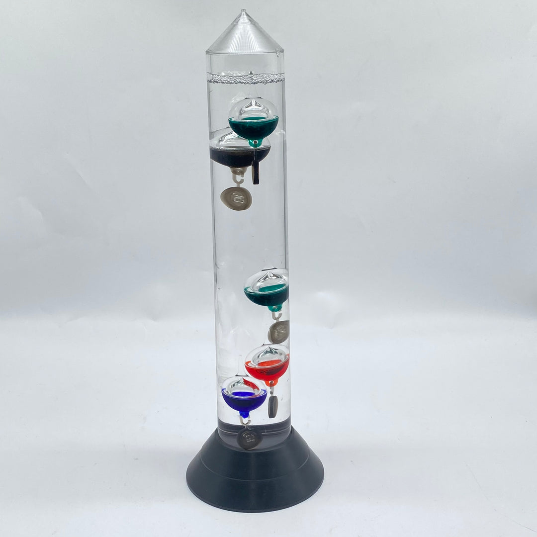 Tysk Galileotermometer i glas och plast