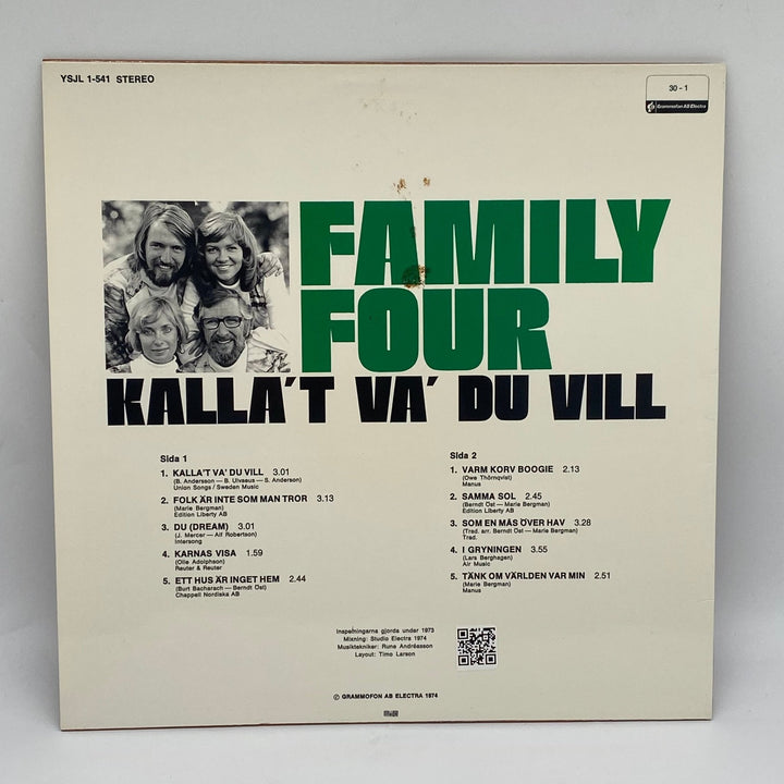 Family Four - Kallat Va Du Vill Vinylskiva - Homy Secondhand Online