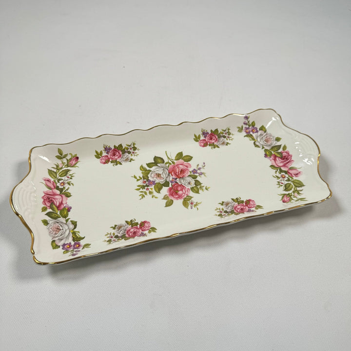 Old Foley Harmony Rose Rektangulärt Porslinsfat - Homy Secondhand Online