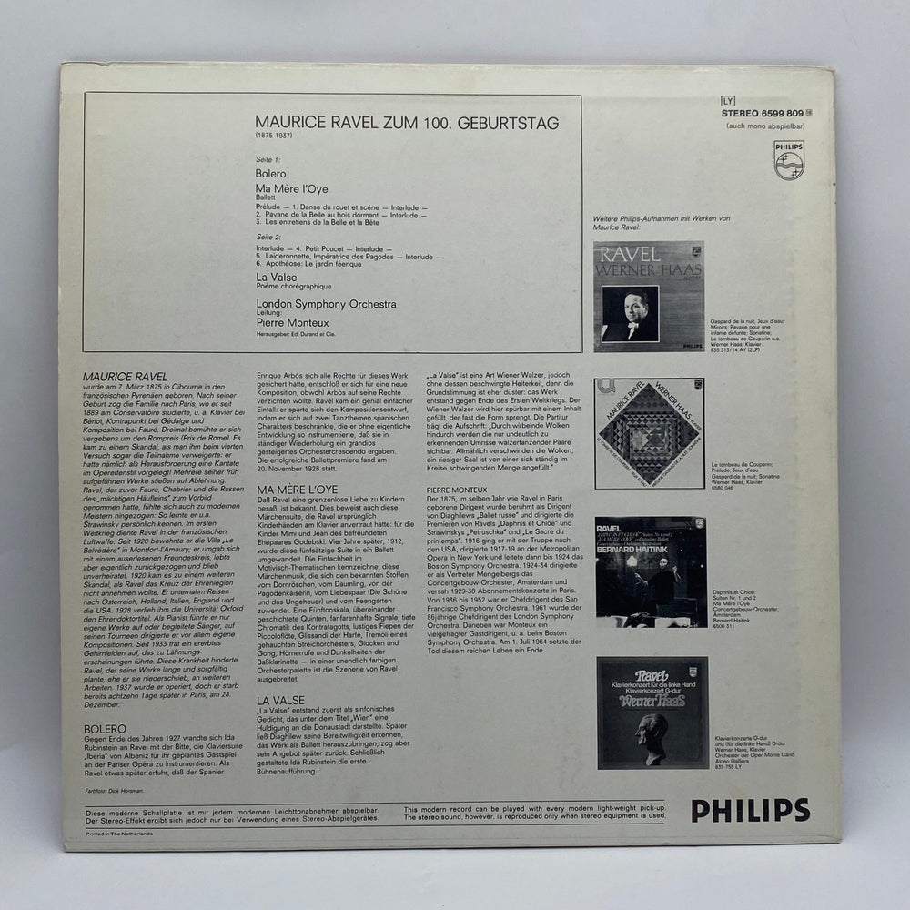 Maurice Ravel Bolero vinylskiva London Symphony Orchestra - Homy Secondhand Online