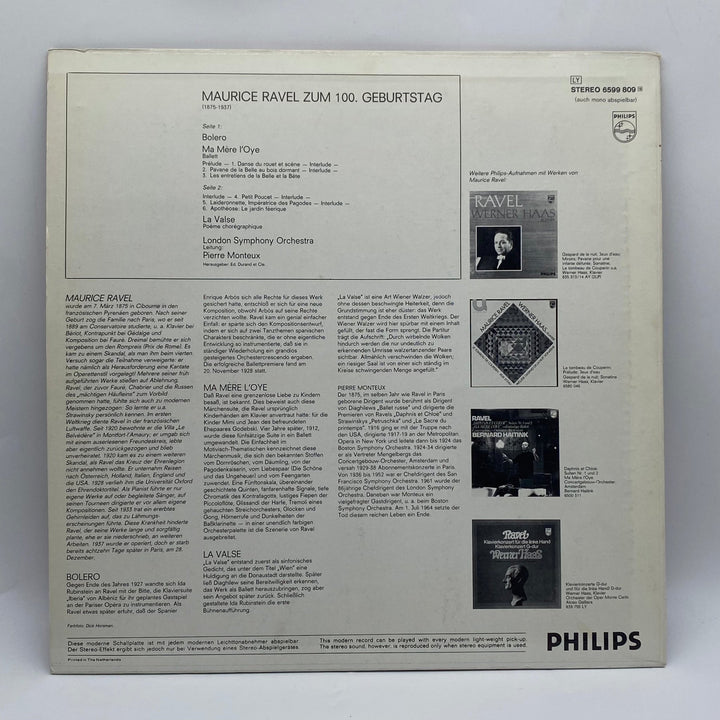 Maurice Ravel Bolero vinylskiva London Symphony Orchestra - Homy Secondhand Online